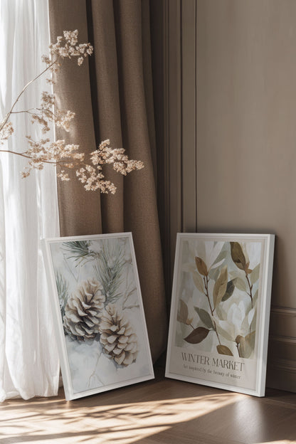 DUO GIVRE ET NATURE (2 Oeuvres sur toile étirée)