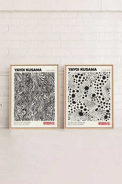 COMBINAISON KUSAMA (2 Oeuvres sur toile étirée)
