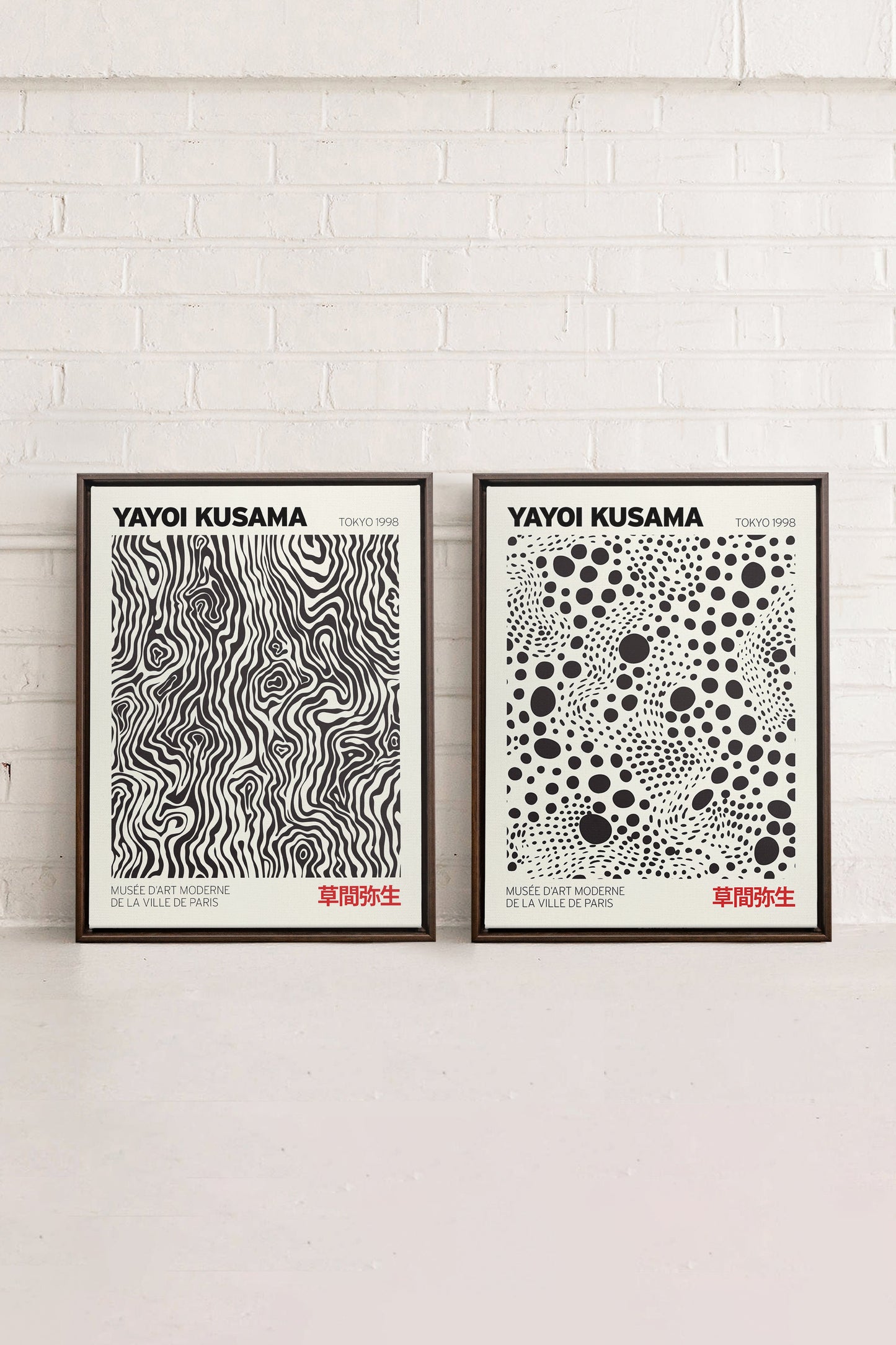 COMBINAISON KUSAMA (2 Oeuvres sur toile étirée)