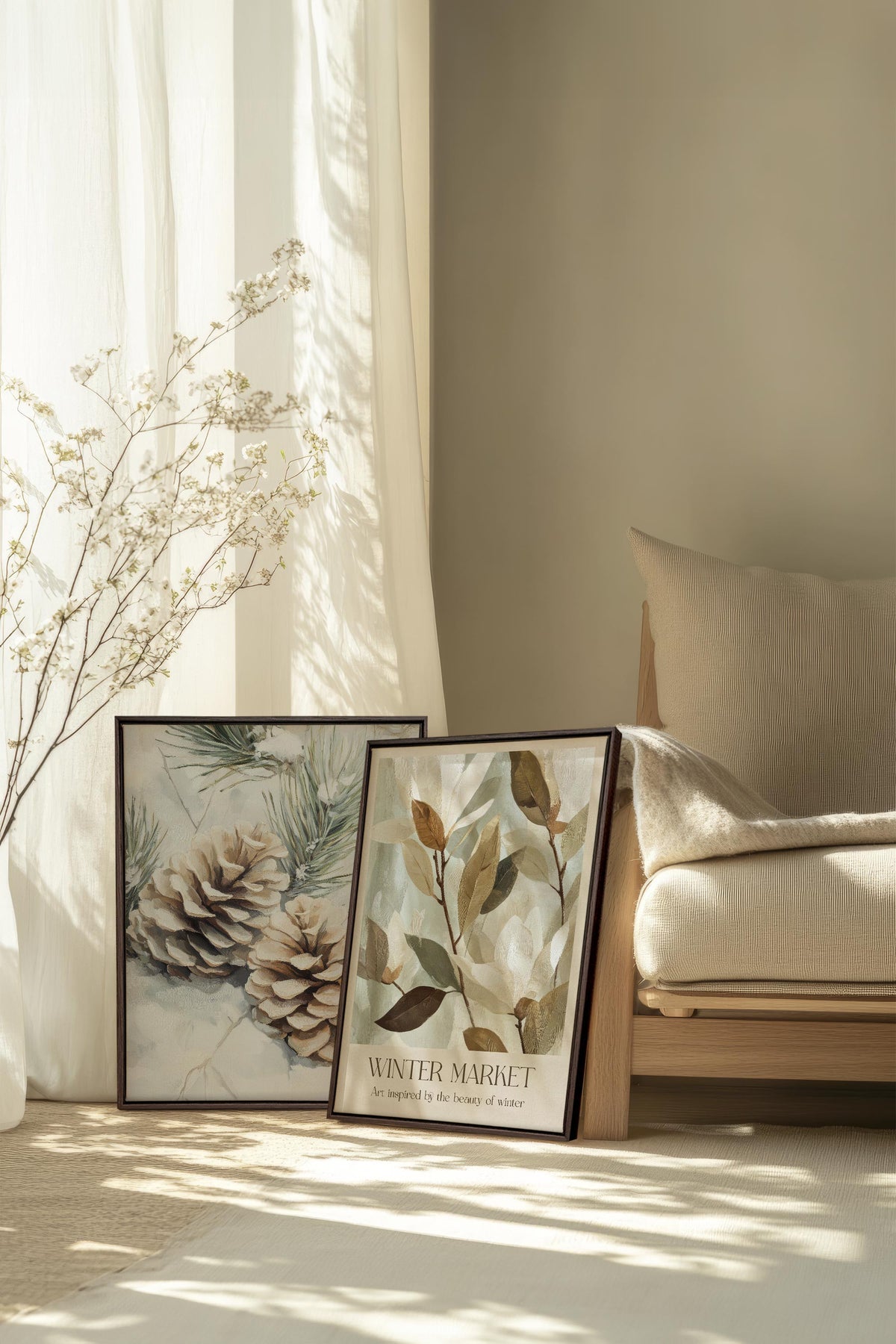 DUO GIVRE ET NATURE (2 Oeuvres sur toile étirée)