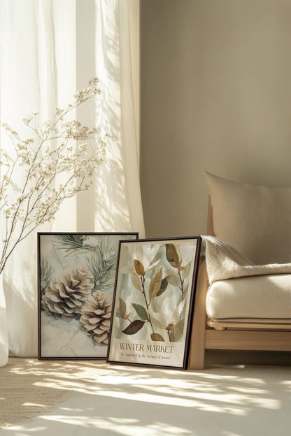 DUO GIVRE ET NATURE (2 Oeuvres sur toile étirée)