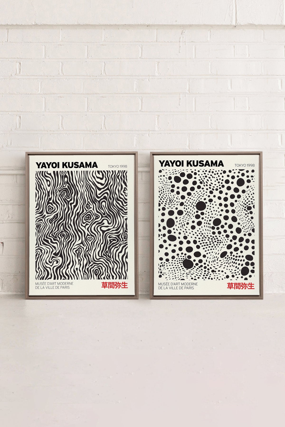 COMBINAISON KUSAMA (2 Oeuvres sur toile étirée)