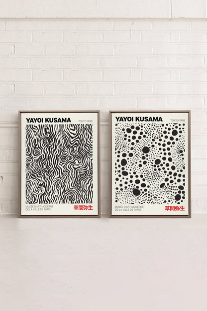 COMBINAISON KUSAMA (2 Oeuvres sur toile étirée)