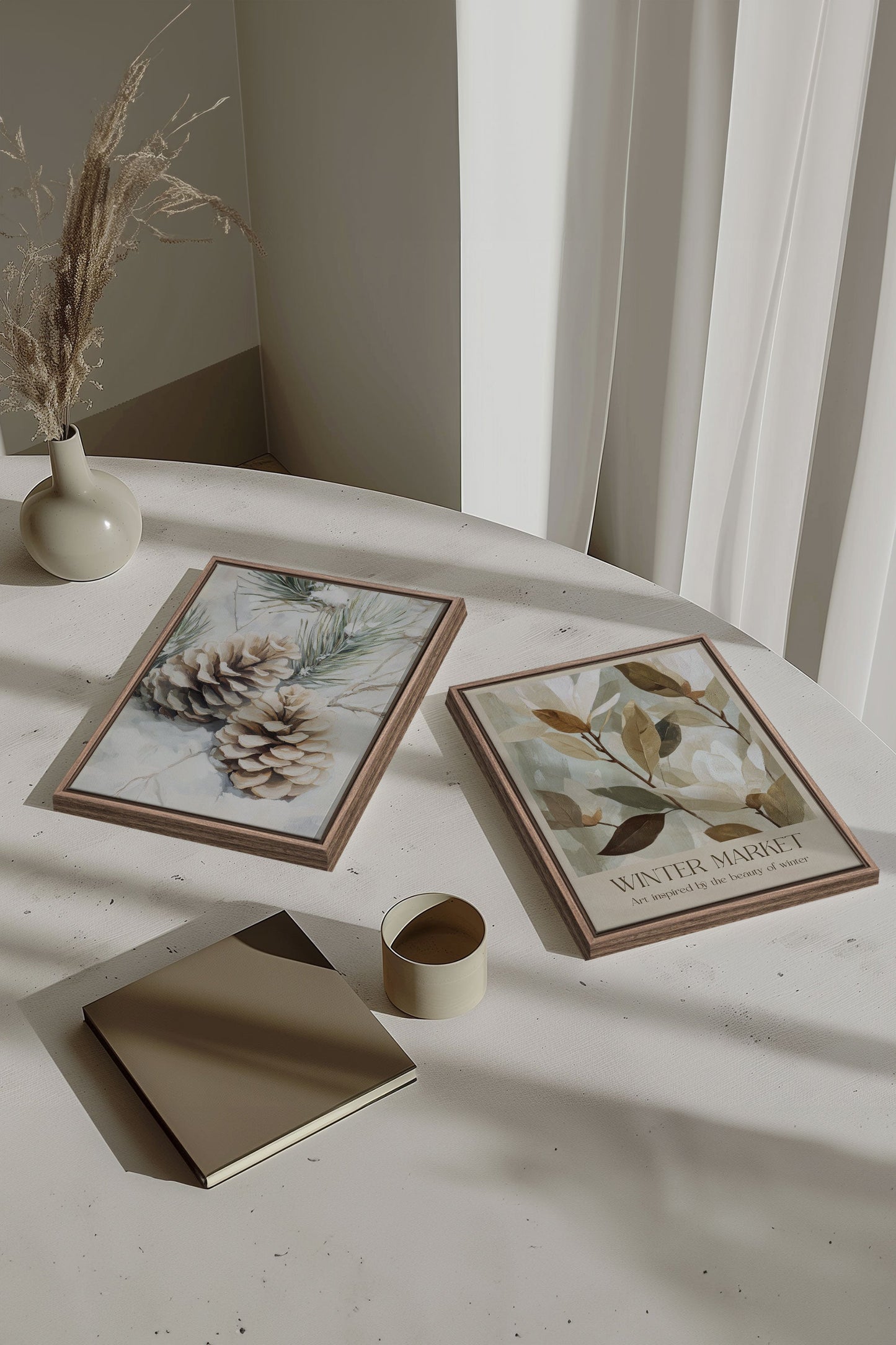 DUO GIVRE ET NATURE (2 Oeuvres sur toile étirée)