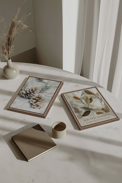 DUO GIVRE ET NATURE (2 Oeuvres sur toile étirée)