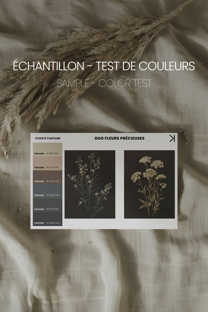 DUO FLEURS PRÉCIEUSES (2 Oeuvres sur toile étirée)