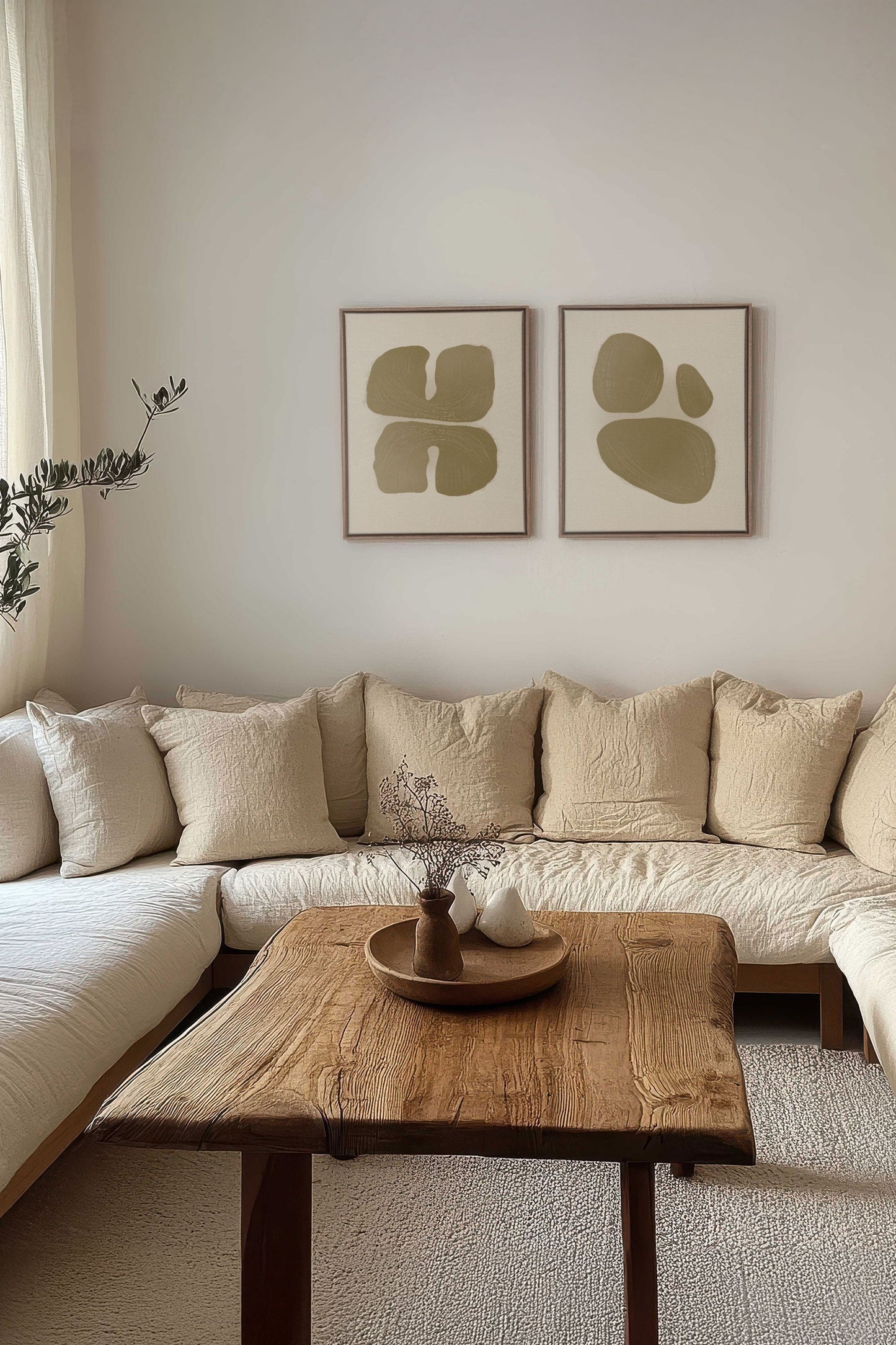 COMBINAISON M TON INTÉRIEUR (2 Oeuvres sur toile étirée)