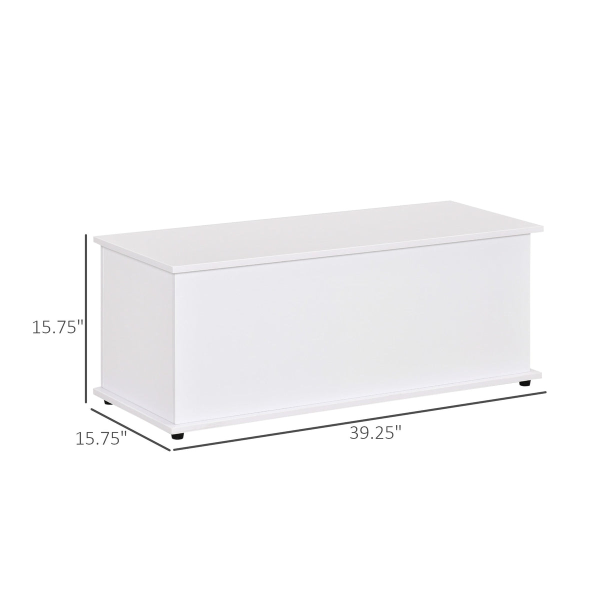 39.5" Storage Chest with 2 Safety Hinges, Storage Box Organizer with Flip-Top Lid, Entryway Storage Bench, Black