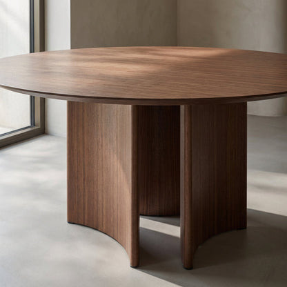 Crescent Pedestal Round Dining Table