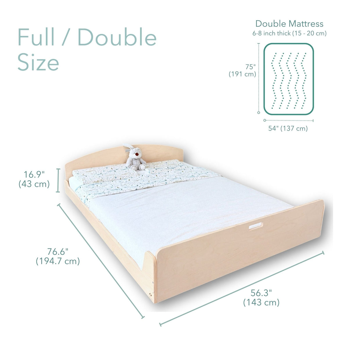CHERRY FULL - Montessori Floor Bed