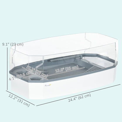 Turtle Tank Kit, Turtle Aquarium with Basking Platform, Water Pump, Filter Layer Design, Reptile Habitat