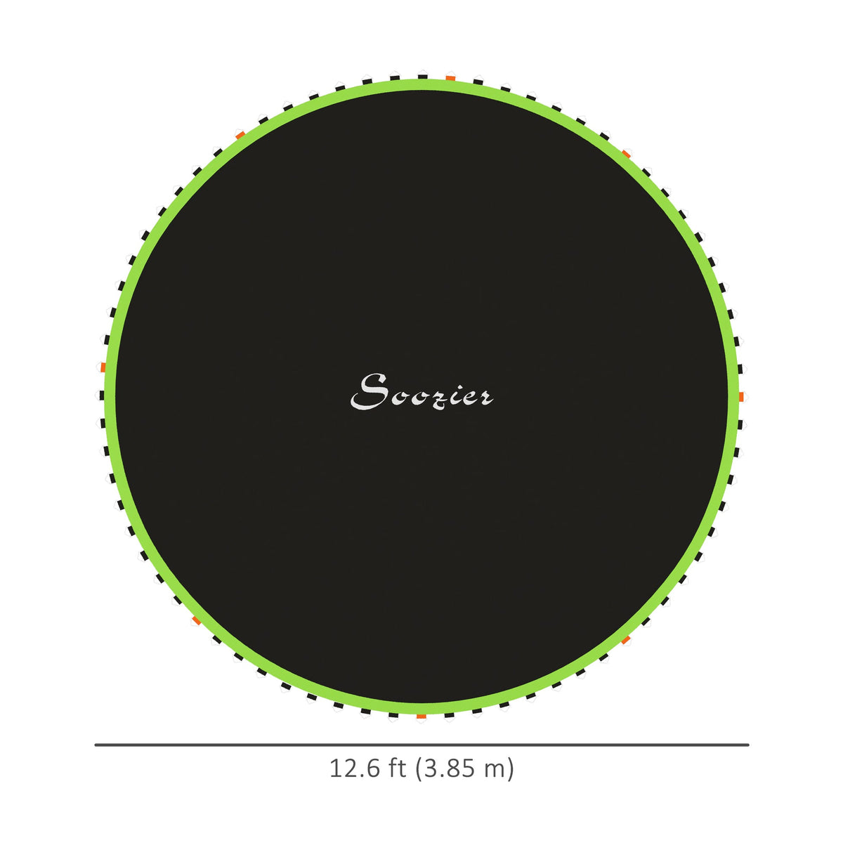 Trampoline Replacement Mat, Fits 14' Trampoline w/ 80 V-Hooks & 5.5" Springs (Spring & Frame not Included), Black