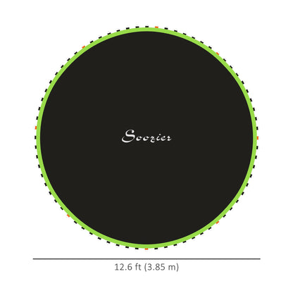 Trampoline Replacement Mat, Fits 14' Trampoline w/ 80 V-Hooks & 5.5" Springs (Spring & Frame not Included), Black