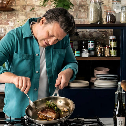 T-FAL E3110655 Jamie Oliver Cook Smart Stainless Steel Fry Pan 28CM