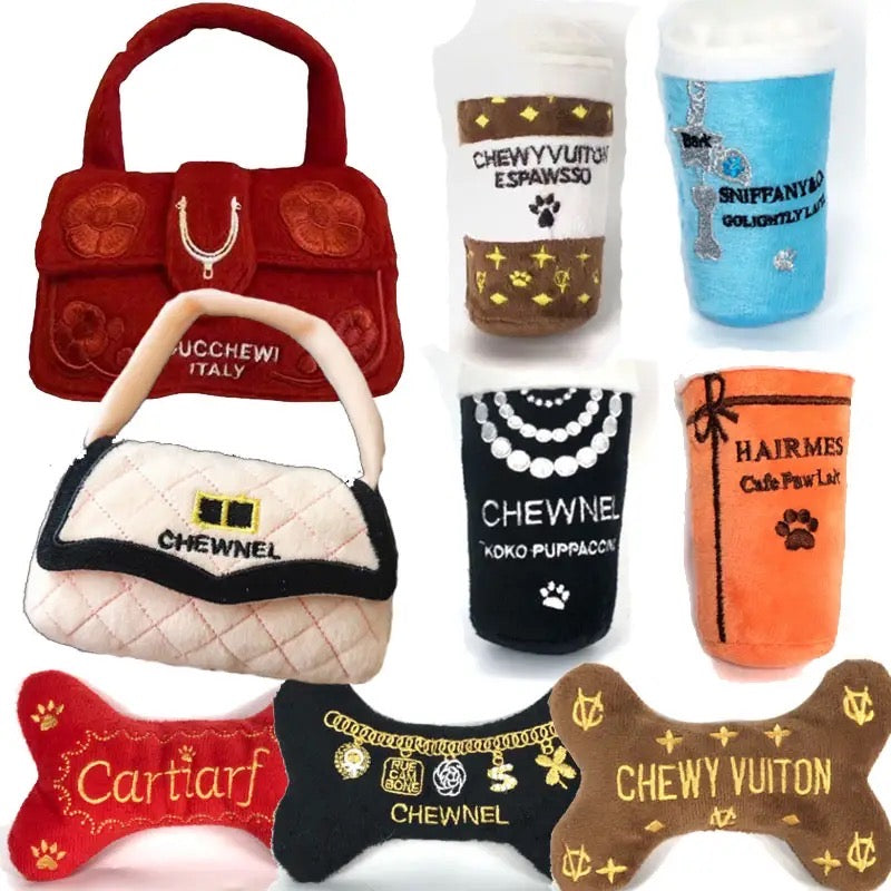 Parody Dog Toy Set | Designer Style Chew Toys for Dogs