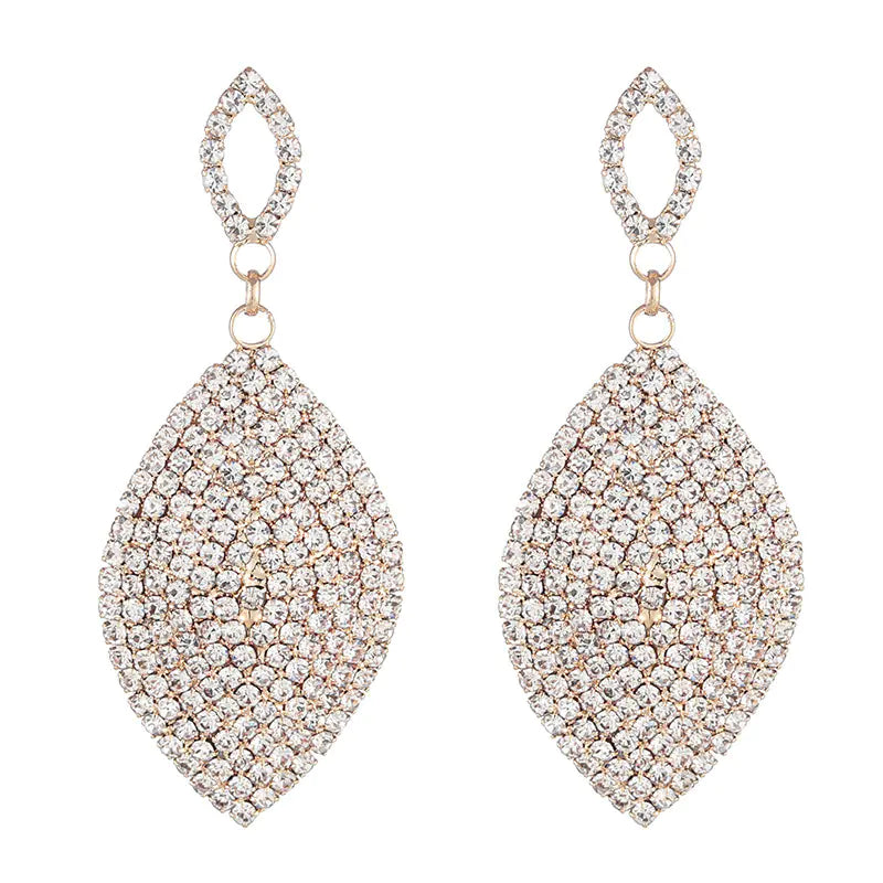 Fashionable Women's Earrings with Rhinestone Design E615