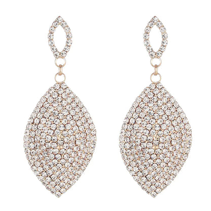 Fashionable Women's Earrings with Rhinestone Design E615