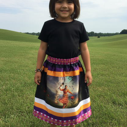 Satin Infants Dancing of Wind Ribbon Skirt