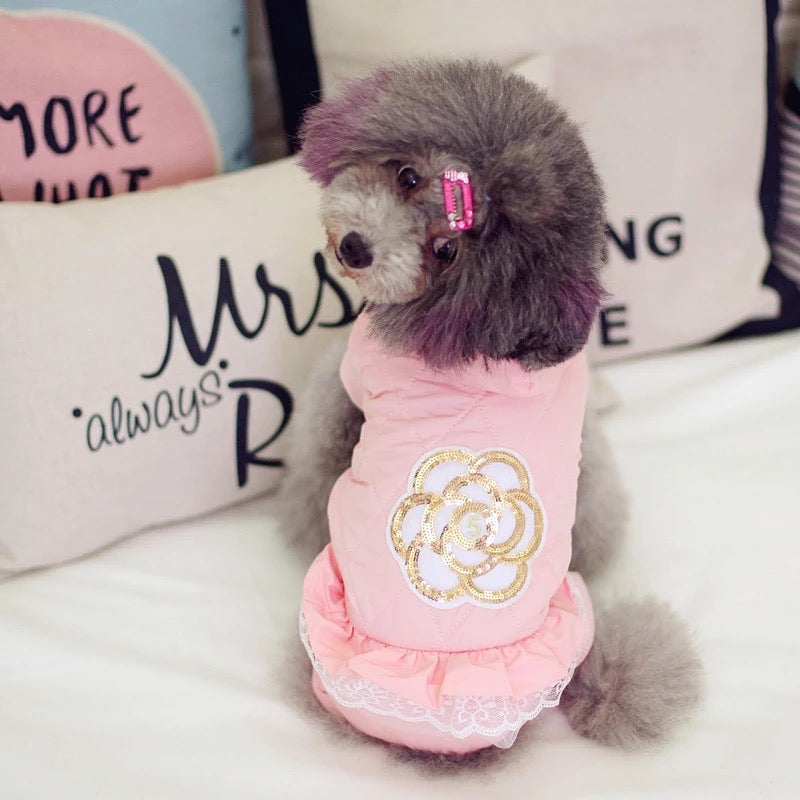 Coco Chewnel Winter Dog Jumpsuit | Full Body Cold Weather Onesie
