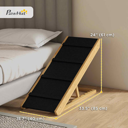 Adjustable Dog Ramp for Bed, Sofa, with Non-Slip Surface, Folding Dog Stair for Small, Medium, Large Dogs