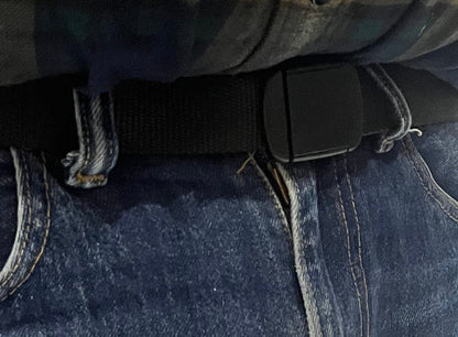 Europe Bound Webbed Utility Belt with Secret Compartment - Fits to 50" Length