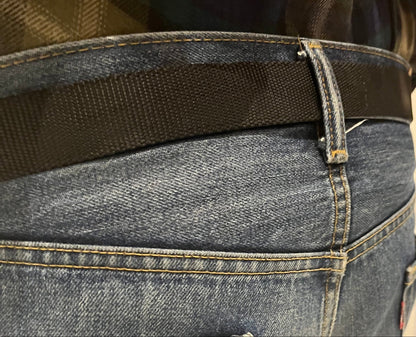 Europe Bound Webbed Utility Belt with Secret Compartment - Fits to 50" Length