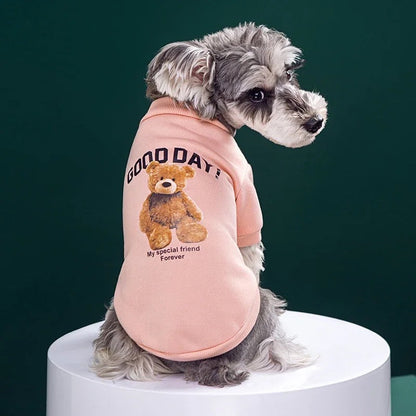 Bear Buddy Graphic Dog Tee | Casual Everyday Dog T-Shirt