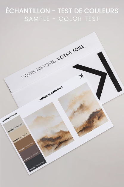 AMBER WAVES DUO (2 Oeuvres sur toile étirée)