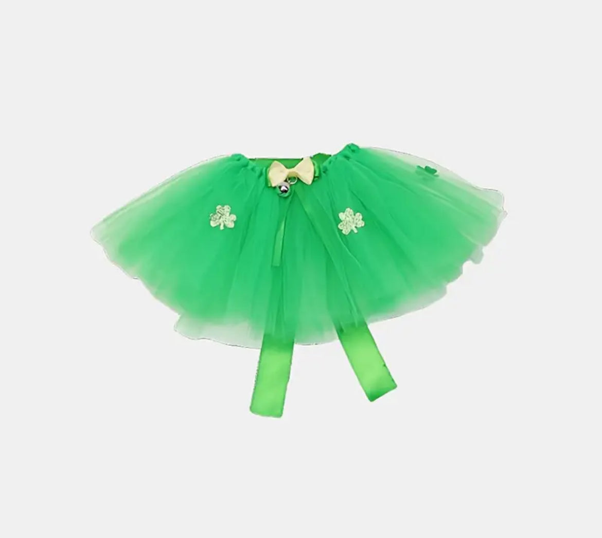 Saint Patrick’s Day Tutu and Bow – Festive Luxury Dog Outfit