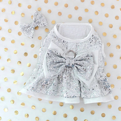 Midnight Countdown Dog Harness Set | Party Harness with Bow