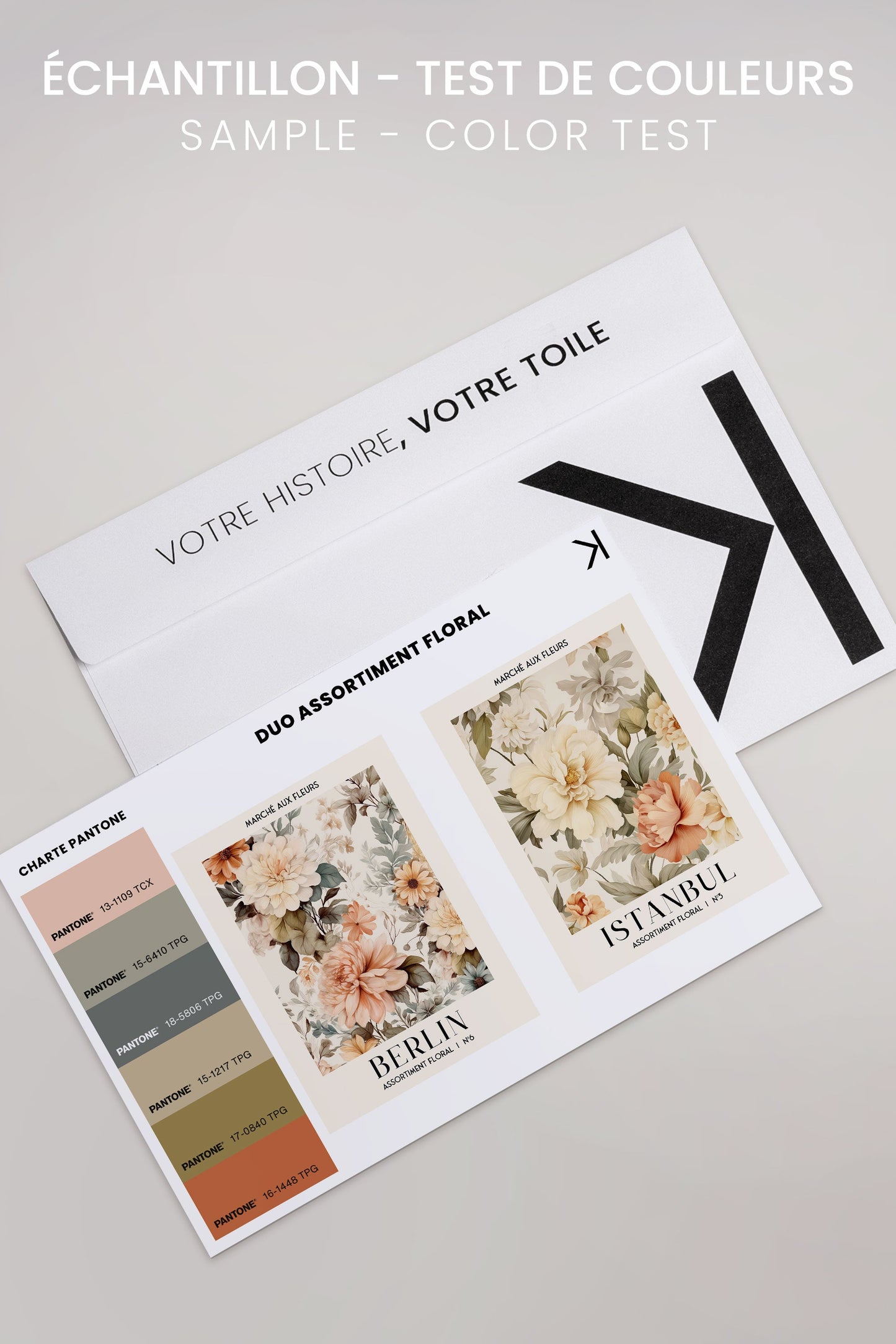 DUO ASSORTIMENT FLORAL (2 Oeuvres sur toile étirée)