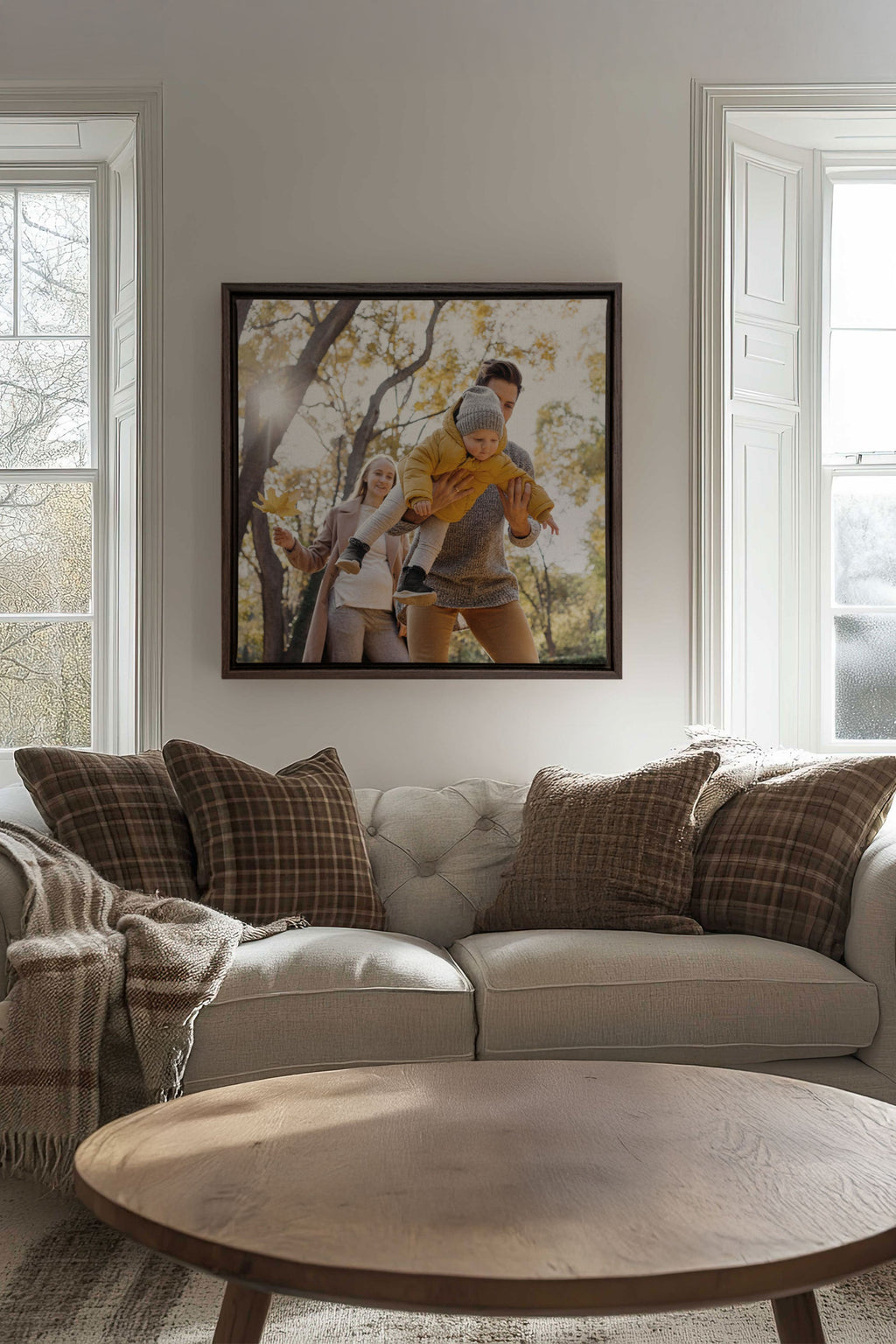 Toile étirée carrée personnalisée (avec cadre)