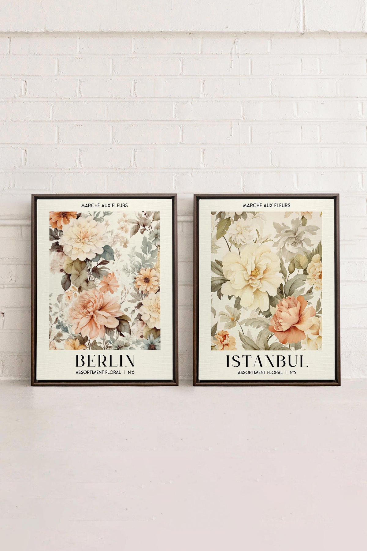 DUO ASSORTIMENT FLORAL (2 Oeuvres sur toile étirée)