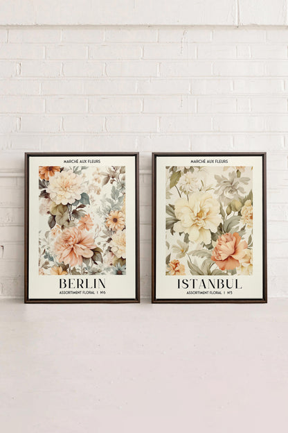 DUO ASSORTIMENT FLORAL (2 Oeuvres sur toile étirée)