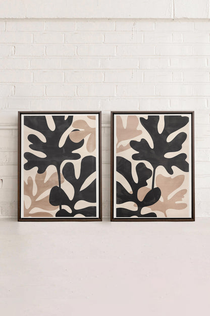 ORGANIC SHADOWS DUO (2 Oeuvres sur toile étirée)