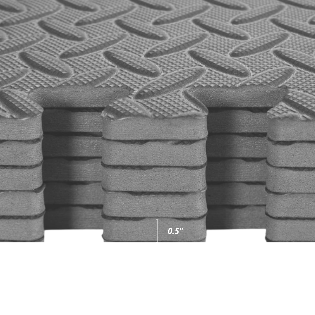 HAJEX Interlocking Exercise Gym Floor Mat - Pack of 6