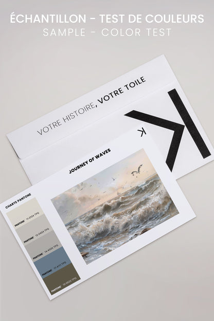JOURNEY OF WAVES, Oeuvre sur toile étirée