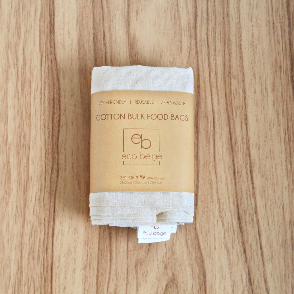 Cotton Bulk Food Bags (Set of 3)