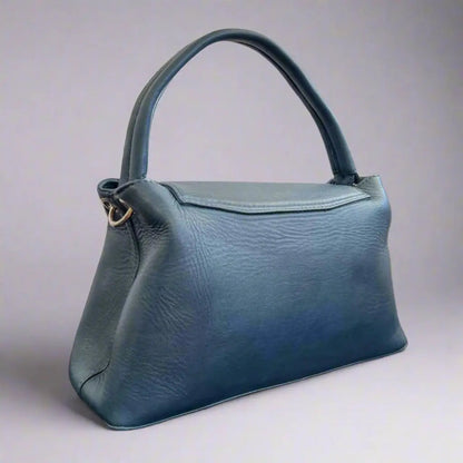 Elegant Sheep Leather Flap Handle Bag