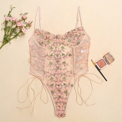 Floral Bodysuit Lingerie
