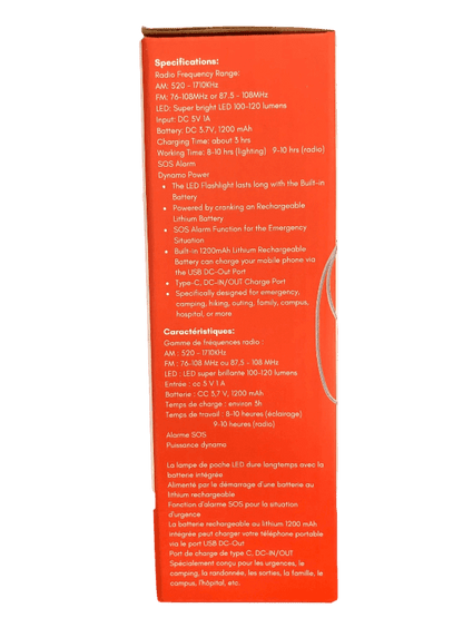 Emergency Radio with Built-in Flashlight