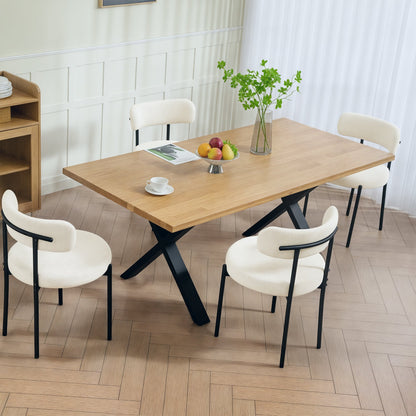 Avery 4 Pieces Modern Dining Chairs with Corduroy Upholstery-Beige