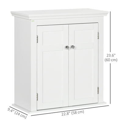 Bathroom Cabinet, Medicine Cabinet, Over Toilet Storage Cabinet with Adjustable Shelves for Entryway, White