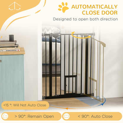 36" Easy Open Indoor Dog Gates for Doorways, House, Stair - White