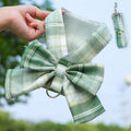 Classic Plaid Bow Dog Harness and Leash Set | Dog Walking Outfit