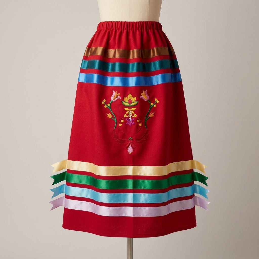 Metis Floral Ribbon Skirt