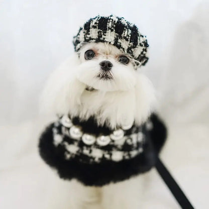 Grandmaster Tweed Dog Harness Set | Harness Hat and Leash Outfit