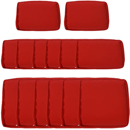 Outdoor 14pc Patio Rattan Sofa Set Cushion Polyester Cover Replacement Set - No Cushion Included Beige