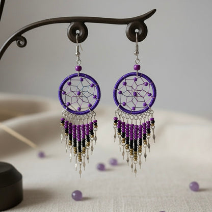 Dark Purple Dreamcatcher Dangles