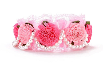 Rosey Pearl Dog Collar | Elegant Jewelry Collar